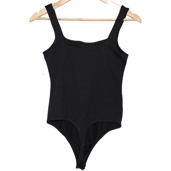 Womens Abercrombie & Fitch Soft AF Black Sleeveless Tank Top Bodysuit Size Small - Picture 2 of 6